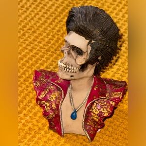 Elvis Skeleton Bust Resin Figure